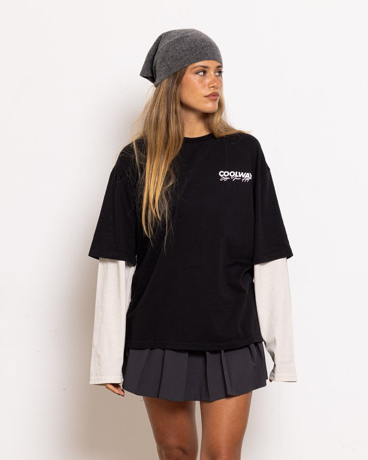 Black double sleeve | Coolway Sneakers Brand