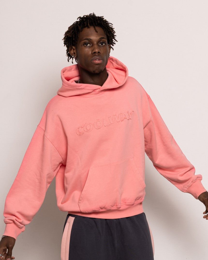 Washed pink hoodie | Coolway Sneakers Brand