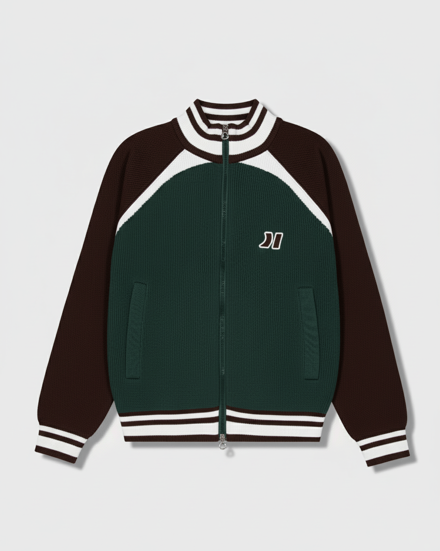 Basil Green Knit Zipper