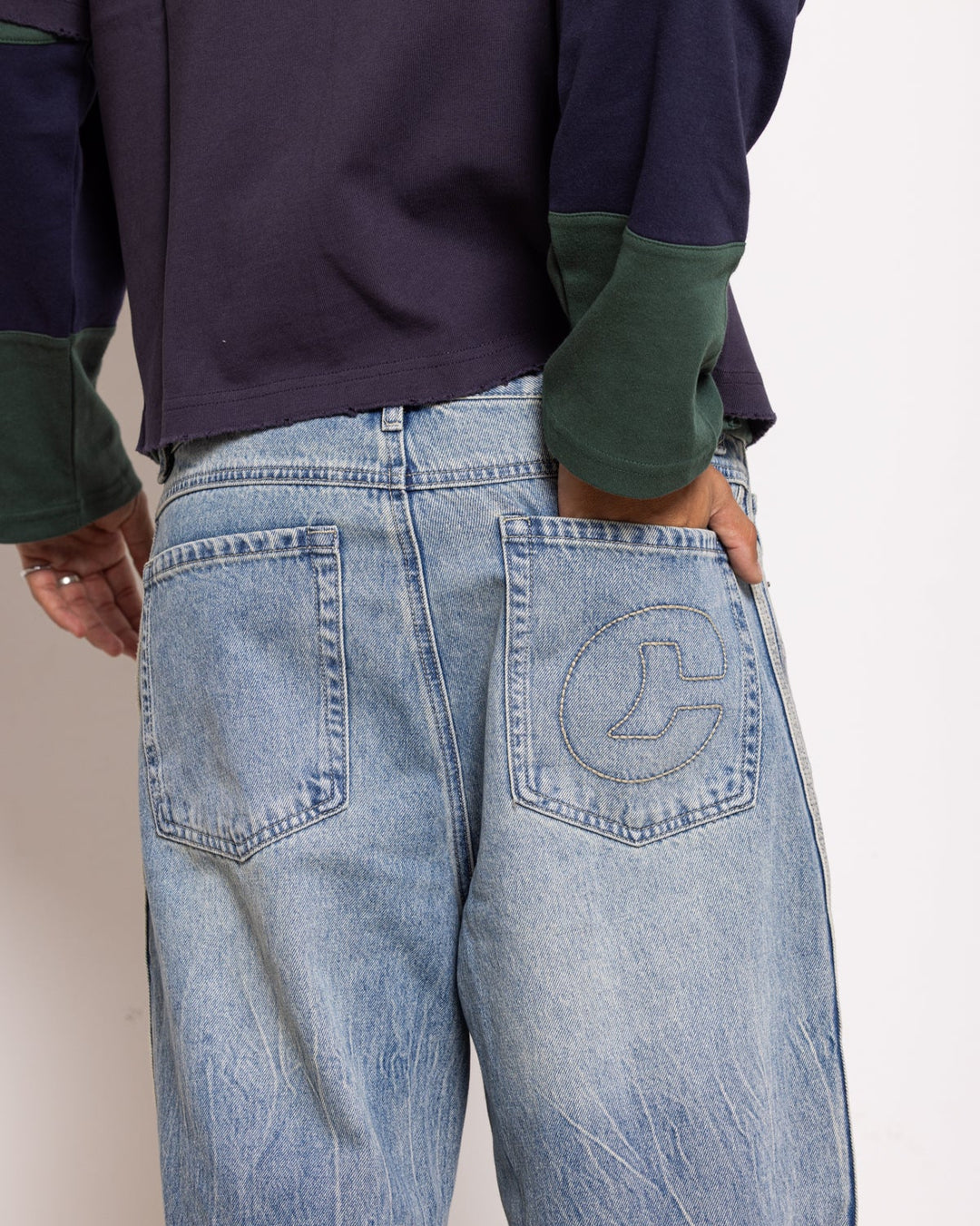 Loose Navy Jeans