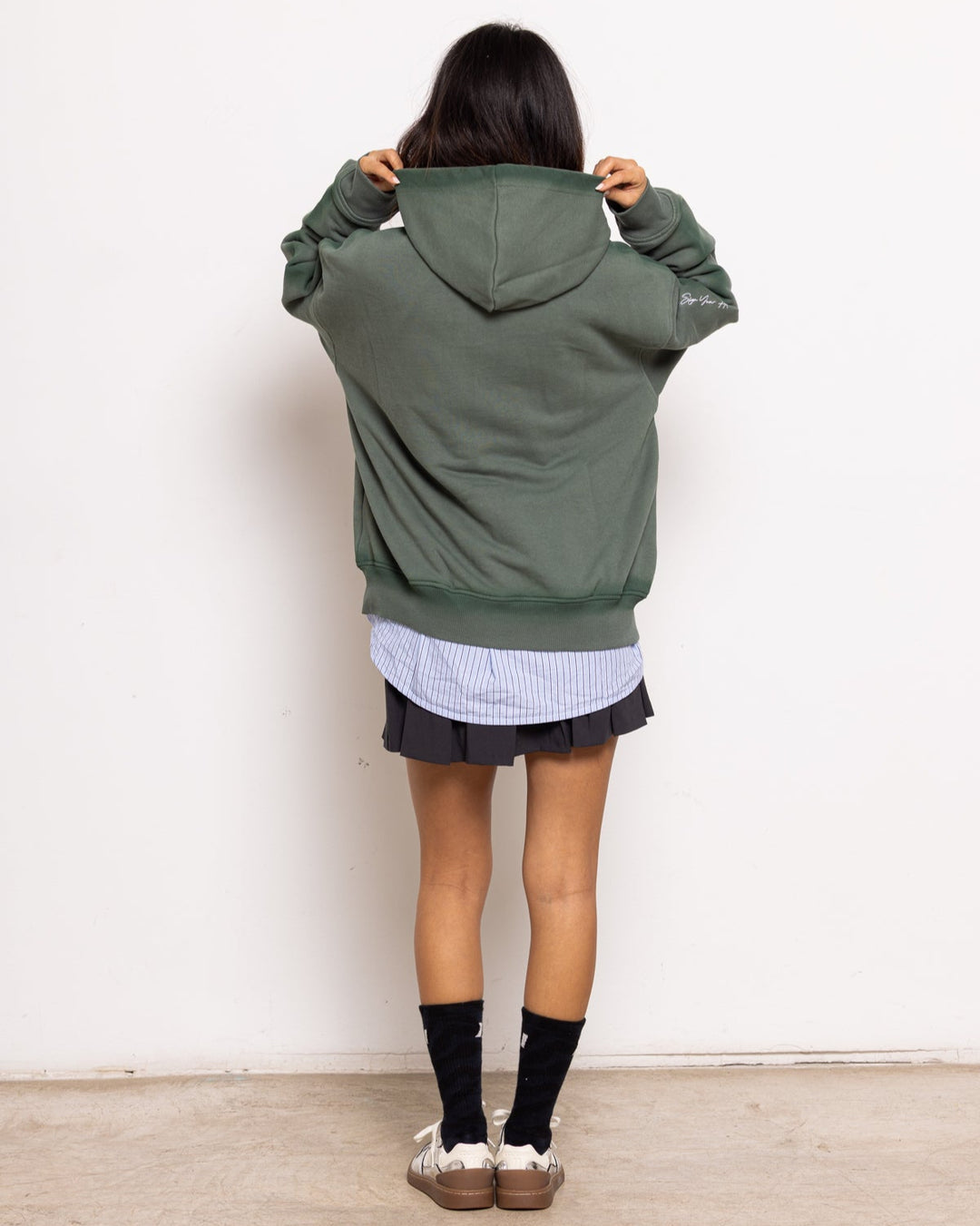 Break Green Zipped Hoodie