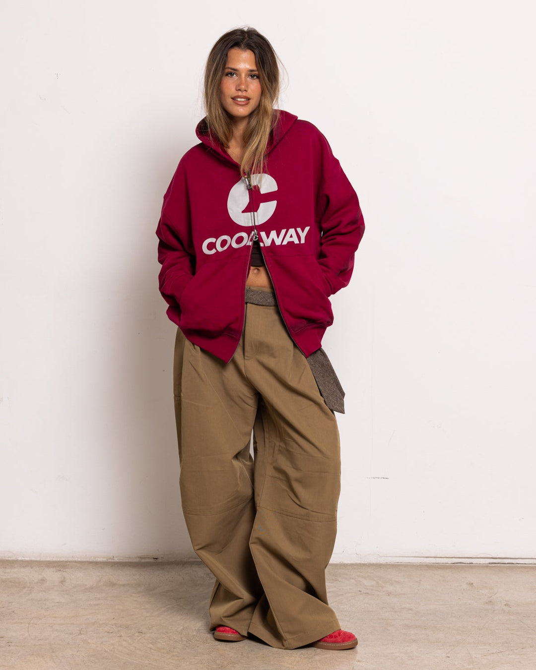 Break Wine Zipper Hoodie