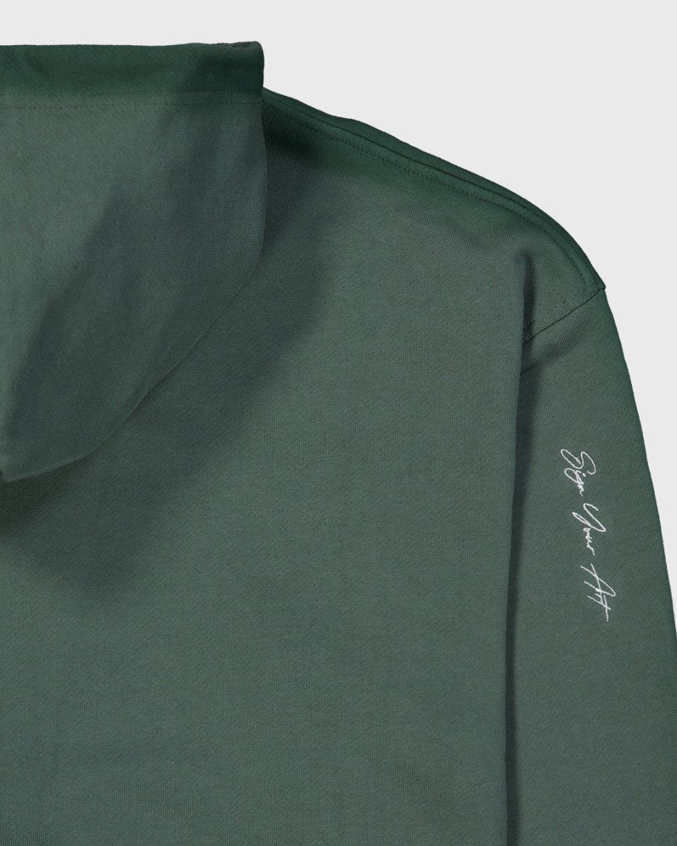 Break Green Zipped Hoodie