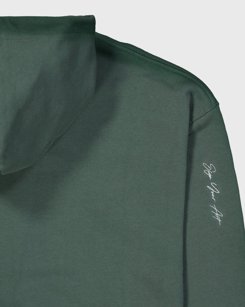 Break Green Zipped Hoodie