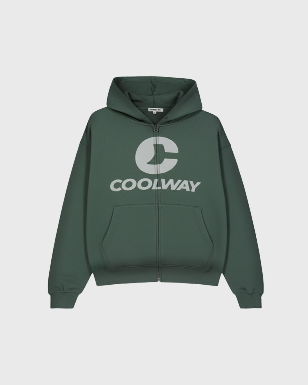 Break Green Zipped Hoodie