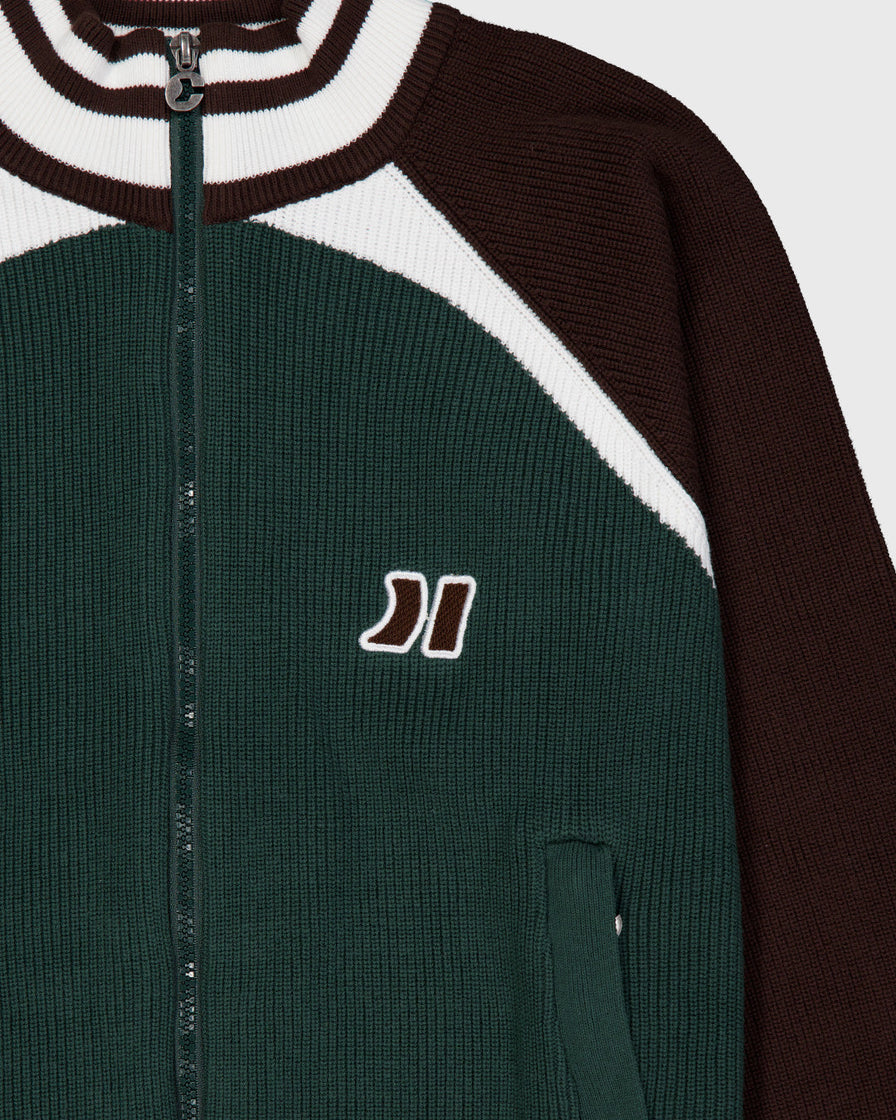Basil Green Knit Zipper