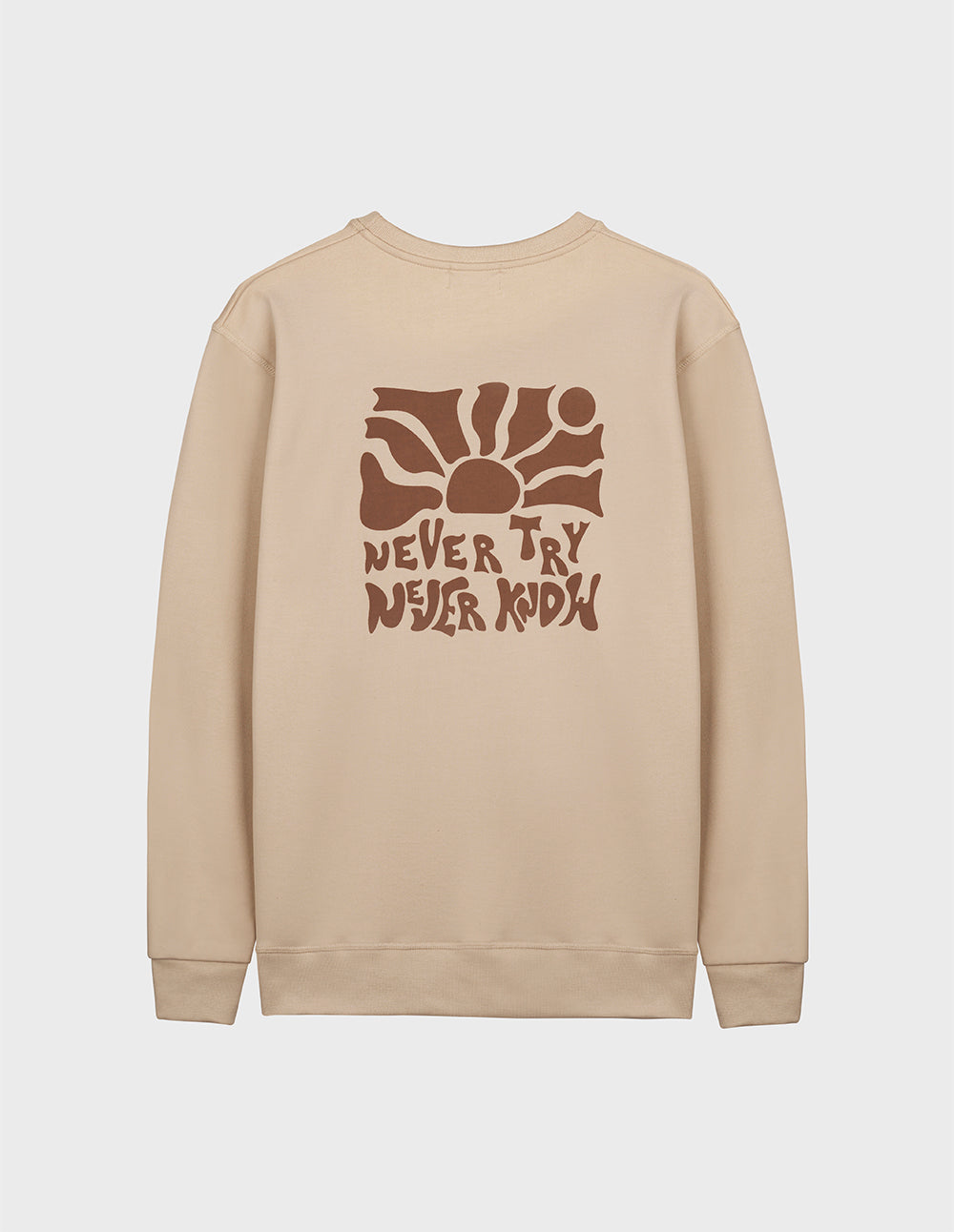 NEVER HOOD BEIGE SWEAT-SHIRT