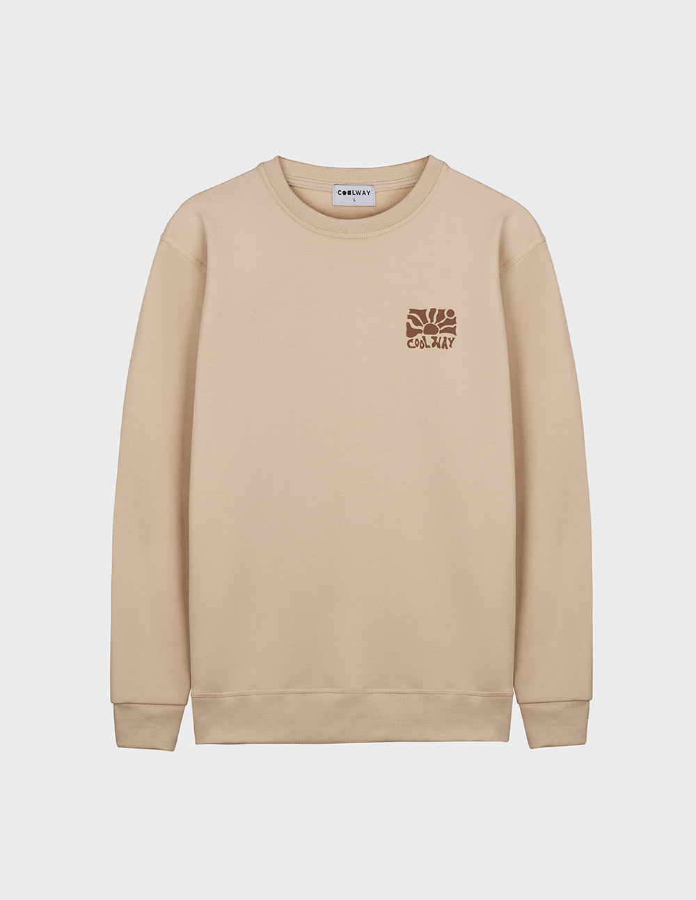 NEVER HOOD BEIGE SWEAT-SHIRT