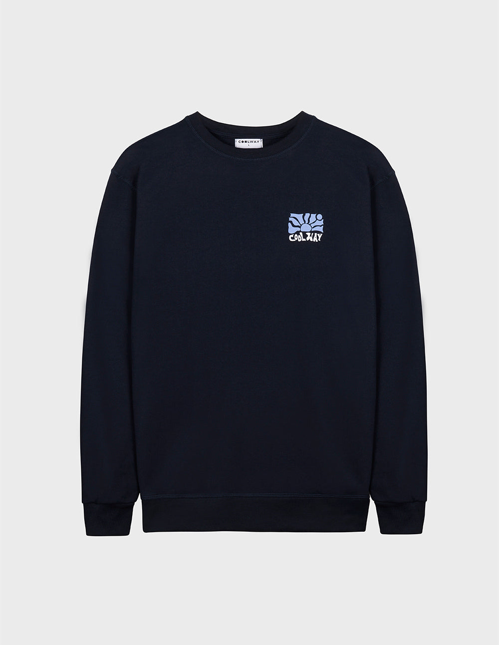 NEVER HOOD NAVY SWEAT-SHIRT