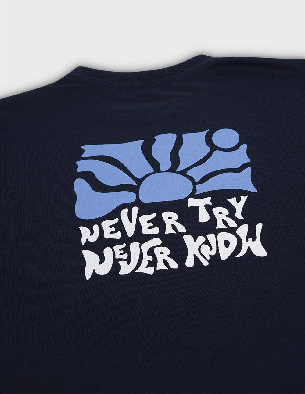 NEVER HOOD NAVY SWEAT-SHIRT