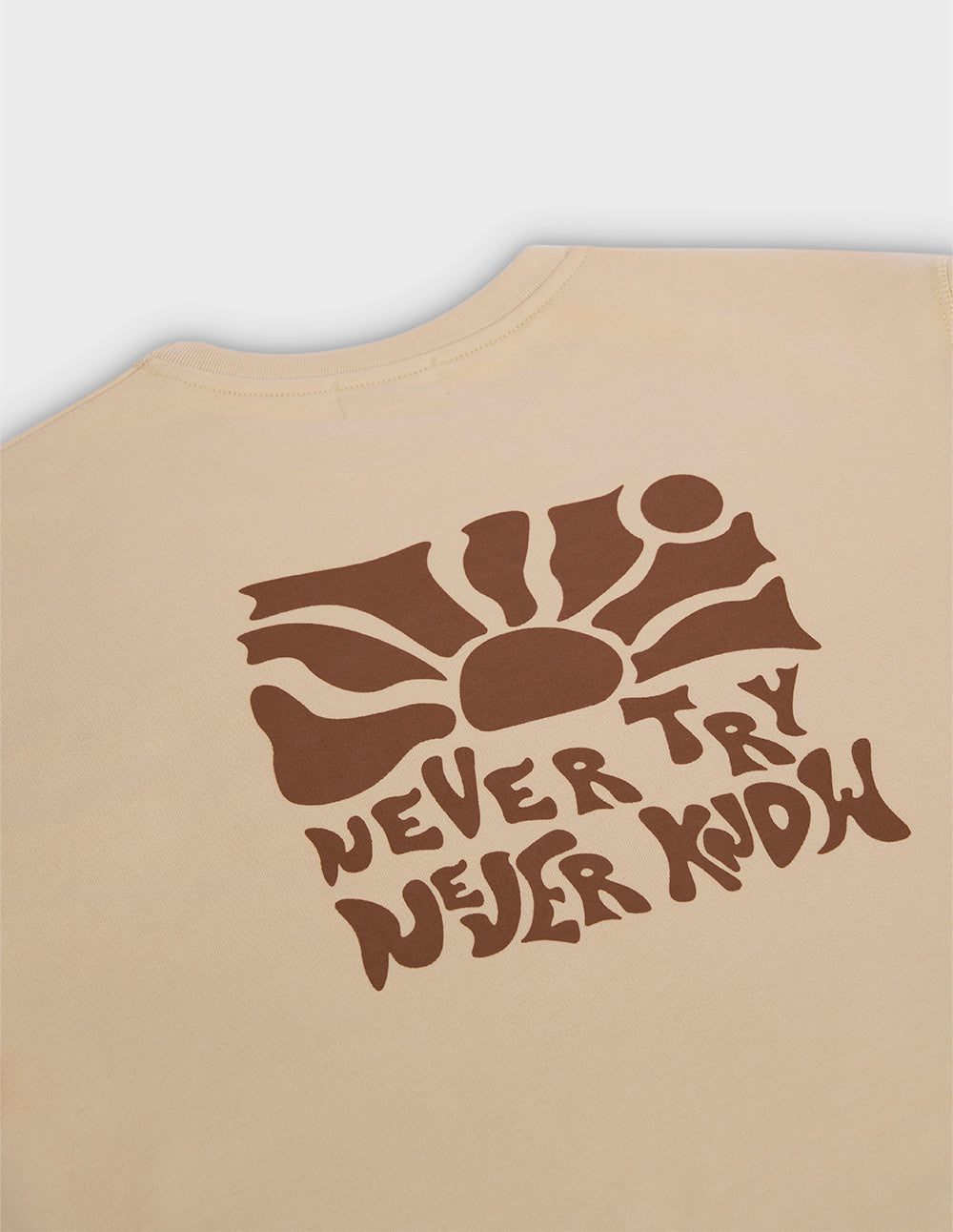 NEVER HOOD BEIGE SWEAT-SHIRT