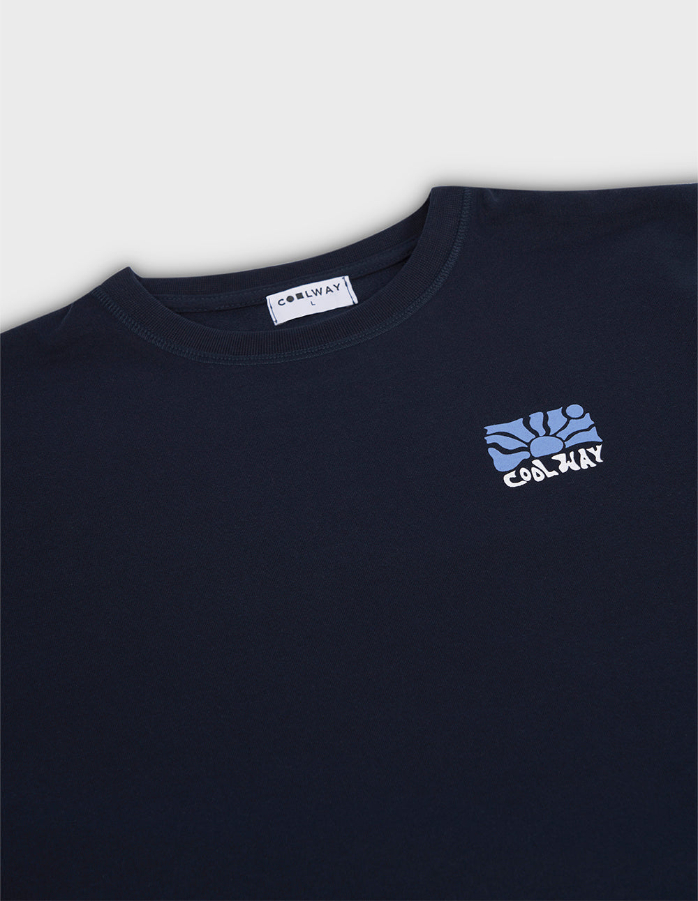 NEVER HOOD NAVY SWEAT-SHIRT